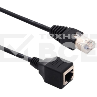 Патч-корд Buro BU-C5EXTND-1M-B UTP cat5E solid 1м черный RJ-45 (m)-RJ-45 (f)
