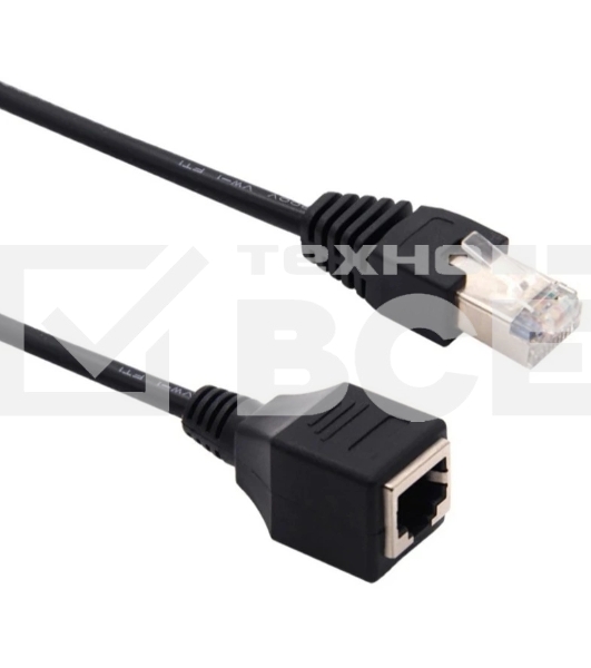 Патч-корд Buro BU-C5EXTND-1M-B UTP cat5E solid 1м черный RJ-45 (m)-RJ-45 (f)