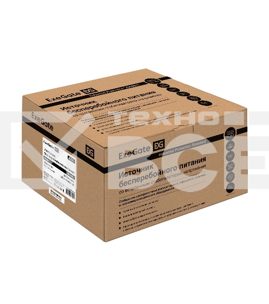 Источник бесперебойного питания ExeGate NEO NNB-850.LED.AVR.8SH.CH <850VA/510W, LED, AVR, 8*Schuko, 4*USB-порта для зарядки, Black>