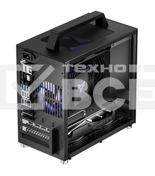 Компьютерный корпус JONSBO T8 PLUS Black без БП, боковые панели из закаленного стекла, mini-ITX, черный