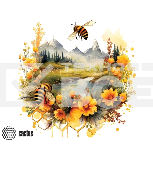 Коврик для мыши Cactus Honeybee 220x180x2мм (CS-MP-P09XS)