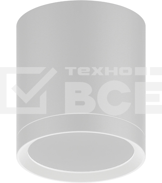 Светильник Gauss Overhead накл цил 6W 420lm 4100K 170-240V IP20 68x75мм белый с расс LED