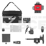 Лазерный уровень м-призм. MTX ML 360-4 Basic SET, 30 м, зеленый луч, акк. Li 3000 мА·ч, сумка, фото4