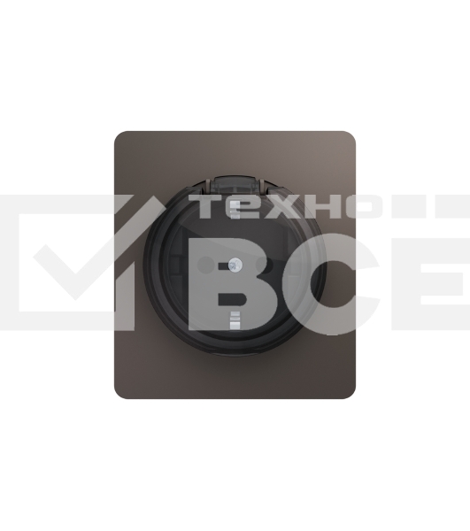 Розетка Kranz ROUND 1-ая с/з с/у, со шторками и крышкой 16А титан