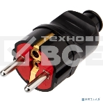 Вилка Евро Rexant прямая с з/к 16А усиленная черная, фото5