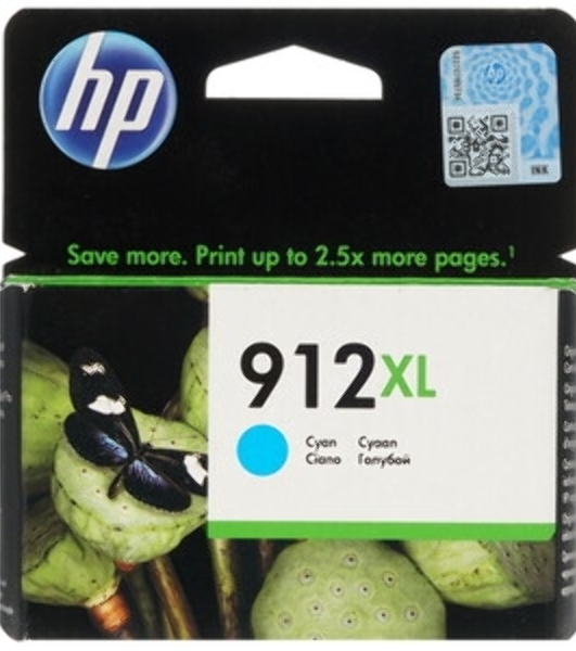 Картридж струйный HP 912 3YL81AE голубой (825стр.) для HP OfficeJet 801x/802x