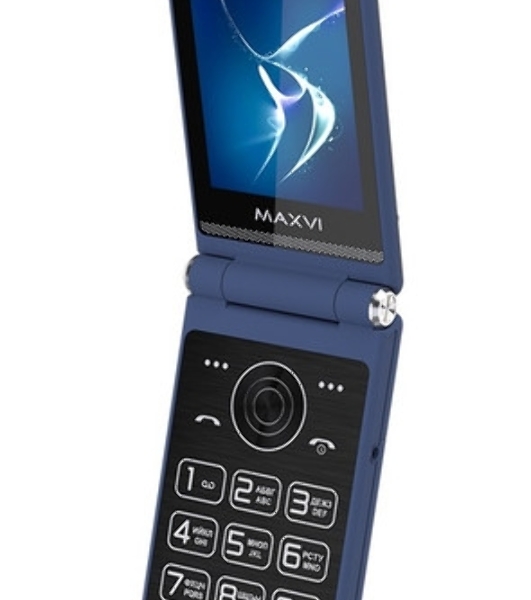 Мобильный телефон Maxvi E11 синий/серебристый