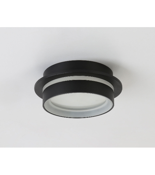 Светильник Ambrella light TN5385 SBK/FR черный песок/белый матовый GX53 IP44 D105*40