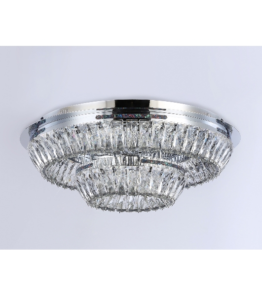 Светильник Ambrella light TR5029 CH/CL хром/прозрачный 3000K/4200K/6400K 81W D600*207 (Без ПДУ)