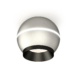Светильник Ambrella Light XS1103001 SSL/PBK серебро песок/черный полированный MR16 GU5.3 LED 3W 4200K (C1103, N7031)
