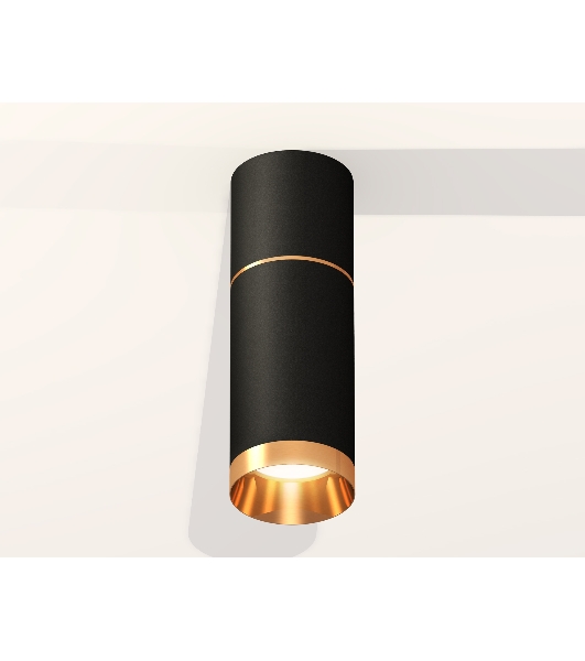 Светильник Ambrella Light XS6323062 SBK/PYG черный песок/золото желтое полированное MR16 GU5.3 (C6302, A2062, C6323, N6134)