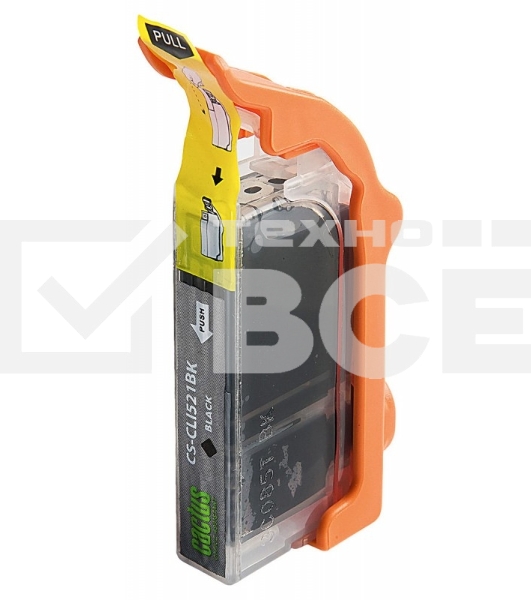Картридж струйный Cactus CS-CLI521BK черный (8.4 мл) для Canon Pixma MP540/MP550/MP620/MP630/MP640/MP660/MP980/MP990/iP3600/iP4600/iP4700/MX860