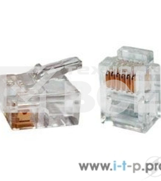 Вилка телефонная MP-6p6c, контакты 3m