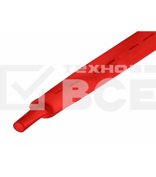 Термоусаживаемая трубка Rexant 22,0/11,0 мм, красная, упаковка 10 шт. по 1 м