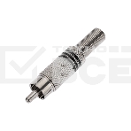 Разъем штекер Proconnect RCA металл под винт ZN черный/красный, фото 1
