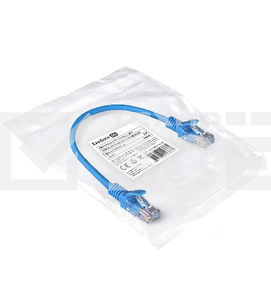 Патч-корд ExeGate EX286371RUS UTP-RJ45-RJ45-5e-0,3M-LSZH-BL, UTP, cat.5e, LSZH, 0.3м, синий