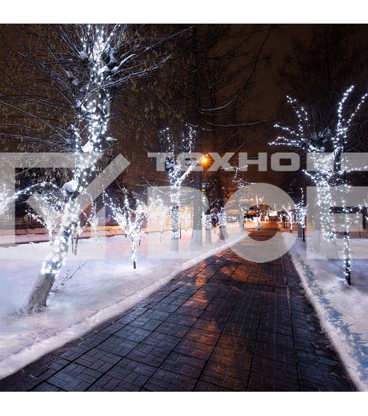 Гирлянда «LED Клип-лайт» 12 V, прозрачный ПВХ, 150 мм, цвет диодов белый