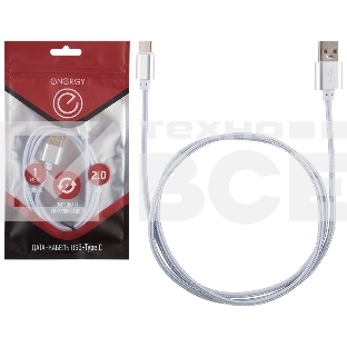 Кабель Energy ET-01 USB/Type-C, серебро