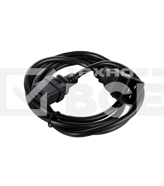 Шнур питания Rem R-16-CORD-C19-S-1.8 C19-Schuko проводник.:3x1.5мм2 1.8м 250В 16А (упак.:1шт) черный