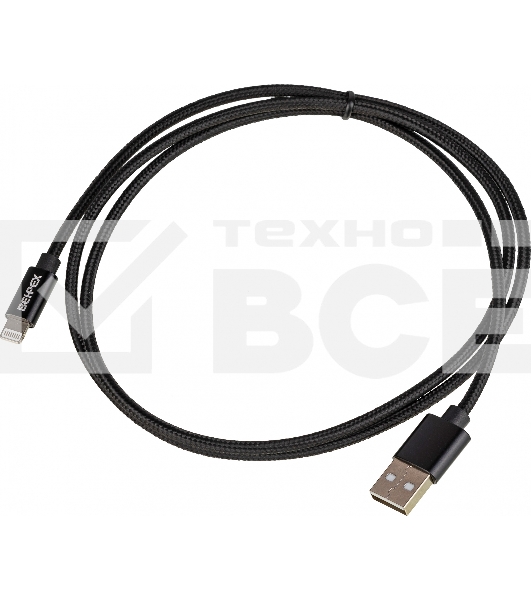 Кабель USB (m)-Lightning (m) 1м черный