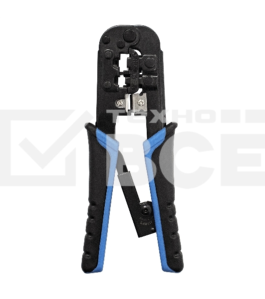 Инструмент ExeGate EX293156RUS EX-T568R для обжима RJ-45, RJ-11/12 для круглого кабеля с храповым механизмом