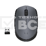 Мышь беспроводная Logitech M170 черный/темно-серый, 1000 dpi, радиоканал, USB, кнопки - 3, фото6