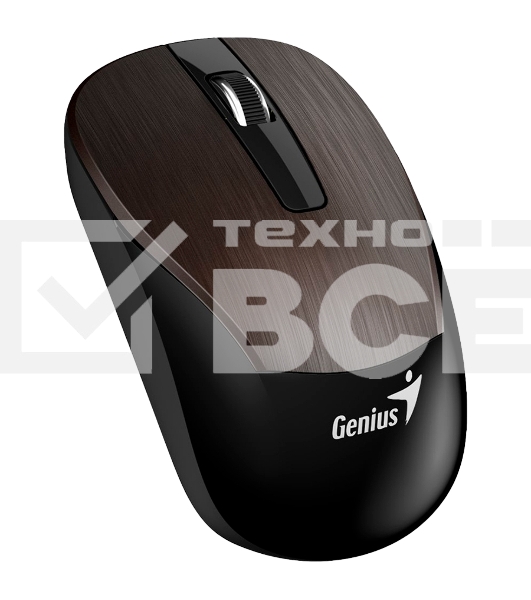 Мышь беспроводная Genius ECO-8015 коричневый, 1600 dpi, радиоканал, USB, кнопки - 3