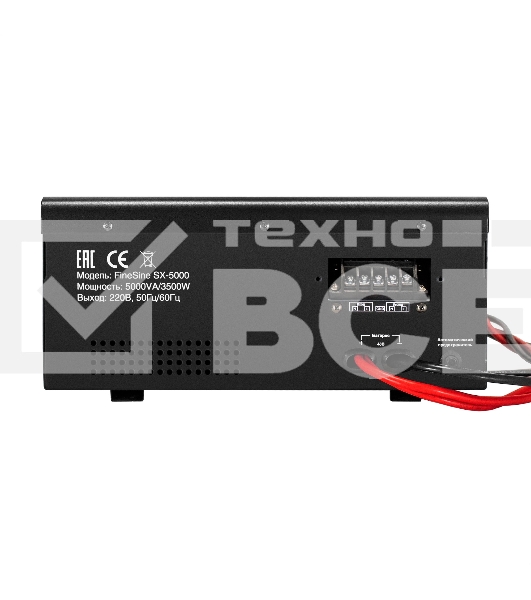 Комплект ИБП EX296004RUS + батарея 33Aч EX282974RUS 4шт (инвертор, синус, для котла, настенный) ExeGate FineSine SX-5000.LCD.AVR.2SH.T <5000VA/3500W, чистая синусоида, цветной LCD-дисплей, AVR, 2*Schuko+клеммы, линейно-интерактивный, крепление настенное, 