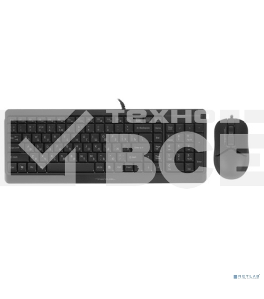 Клавиатура + мышь A4Tech Fstyler F1512 клав:черный мышь:черный USB