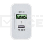 Сетевое зарядное устройство GOPOWER 1USB+1TYPE-C 20W QC3.0 00-00028401 WHITE, фото5