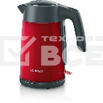 Чайник Bosch TWK7L464, 1.7л, 2400 Вт., нерж.сталь, покрытая эмалью, красный,шкала уровня воды, фото18