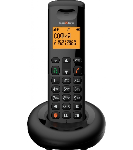 Телефон беспроводной TEXET TX-D4905A черный