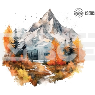Коврик для мыши Cactus Autumn mountains 220x180x2мм (CS-MP-P10XS)