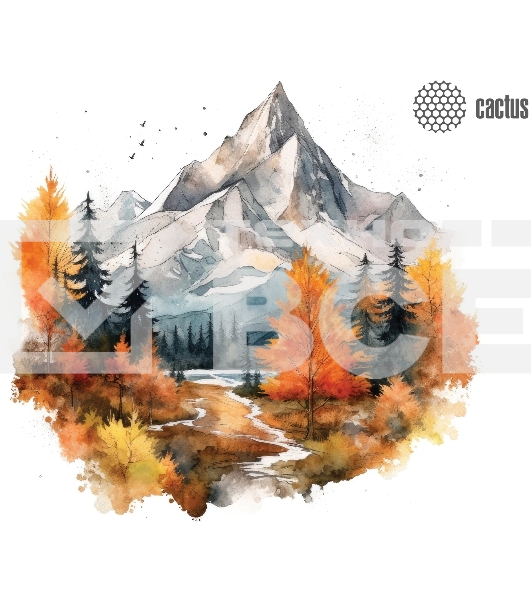 Коврик для мыши Cactus Autumn mountains 220x180x2мм (CS-MP-P10XS)