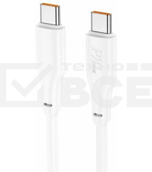 Кабель USB2.0 Hoco Type-C/Type-C, 5А, 100Вт, X96, 1м, белый, коробка