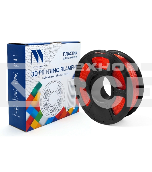 Филамент NVPrint PETG Clear Red Прозрачно-красный для 3D печати диаметр 1.75мм масса 1 кг
