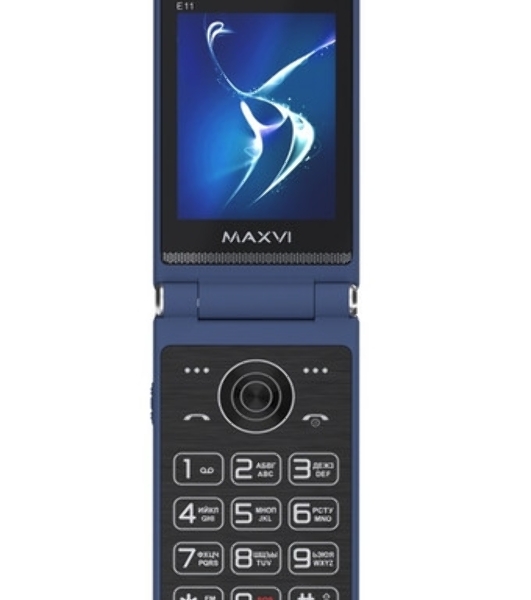 Мобильный телефон Maxvi E11 синий/серебристый