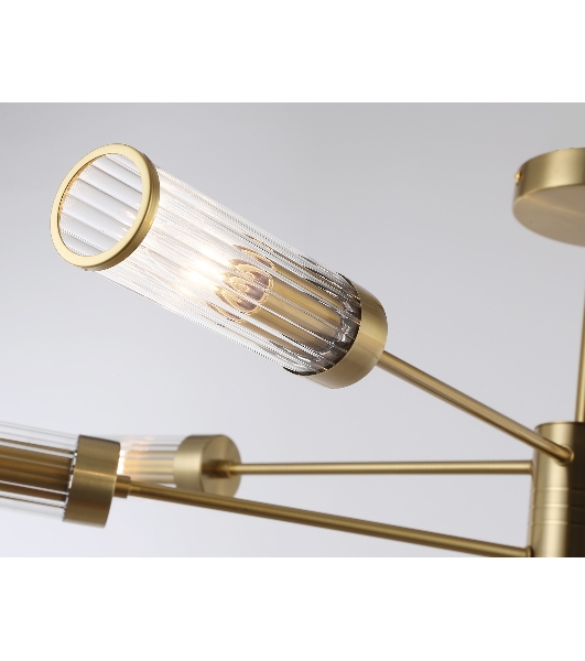 Люстра Ambrella light LH55162/8 BS/CL латунь/прозрачный E14/8 max 40W D930*330