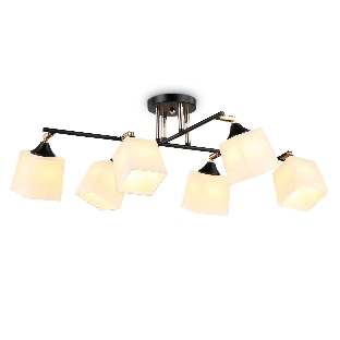 Светильник Ambrella light TR303089/6 BK/FGD/FR черный/золото/белый матовый E27/6 max 40W 800*580*250
