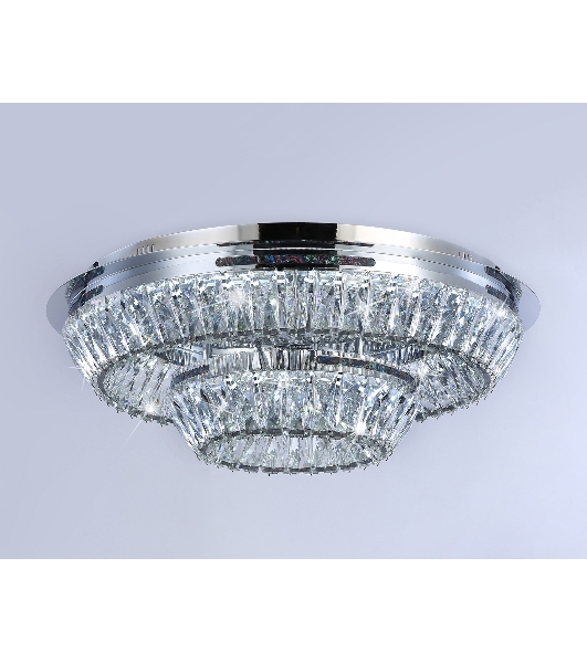 Светильник Ambrella light TR5029 CH/CL хром/прозрачный 3000K/4200K/6400K 81W D600*207 (Без ПДУ)