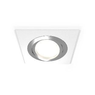 Комплект встраиваемого поворотного светильника Ambrella light XC7631082 SWH/PSL белый песок/серебро полированное MR16 GU5.3 (C7631, N7003)
