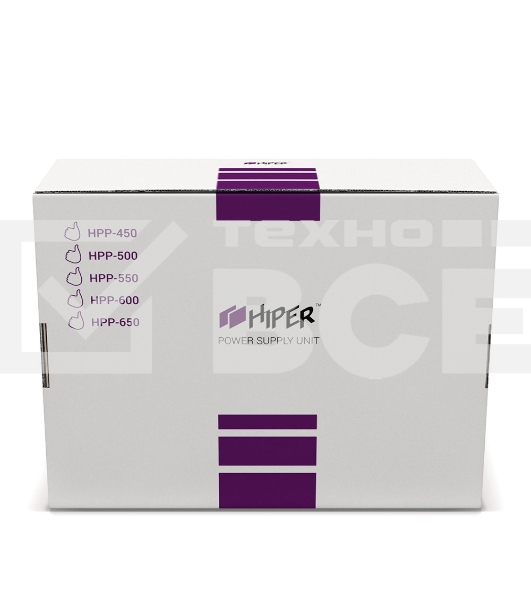 Блок питания HIPER HPP-600 (ATX 2.31, 600W, Active PFC, 120mm fan, черный) BOX