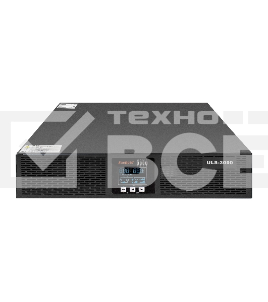 Источник бесперебойного питания On-line ExeGate EP285648RUS PowerExpert ULS-3000.LCD.AVR.C13.USB.RS232.SNMP.2U <3000VA/3000W, On-Line, PF=1, LCD, 6*IEC-C13, RS232, USB, SNMP-slot, Rackmount 2U/Tower, Black>