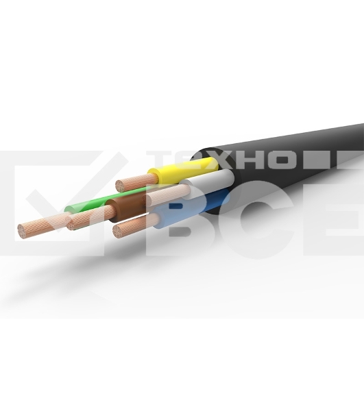 Кабель промышленный Rexant гибкий КГтп-ХЛ 5х4 мм², длина 20 метров, ГОСТ