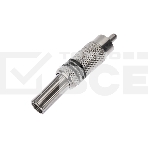 Разъем штекер Proconnect RCA металл под винт ZN черный/красный, фото2