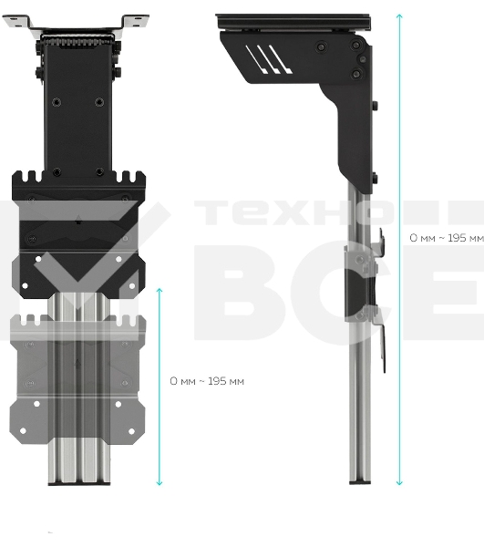 Потолочный кронштейн ONKRON CR1S для телевизора 10”- 40