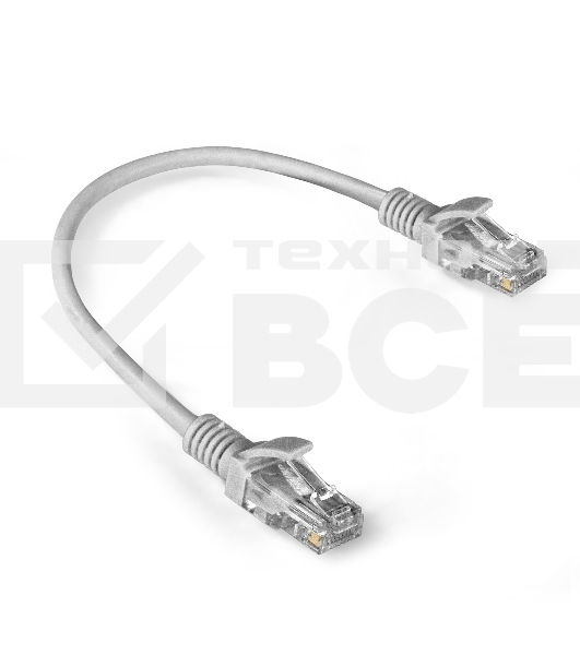Патч-корд ExeGate EX286375RUS UTP-RJ45-RJ45-5e-0,3M-LSZH-GY, UTP, cat.5e, LSZH, 0.3м, серый