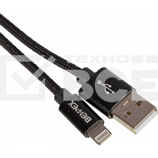 Кабель USB (m)-Lightning (m) 1м черный