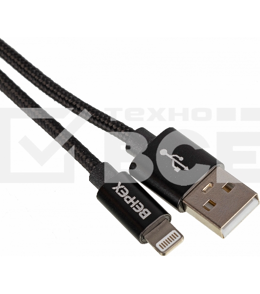 Кабель USB (m)-Lightning (m) 1м черный