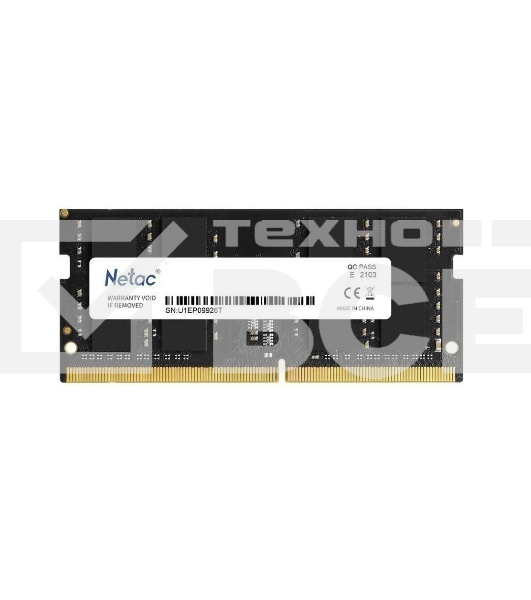 Оперативная память NETAC Basic, DDR4, 8GB (1x8GB), 3200MHz, CL22, SO-DIMM